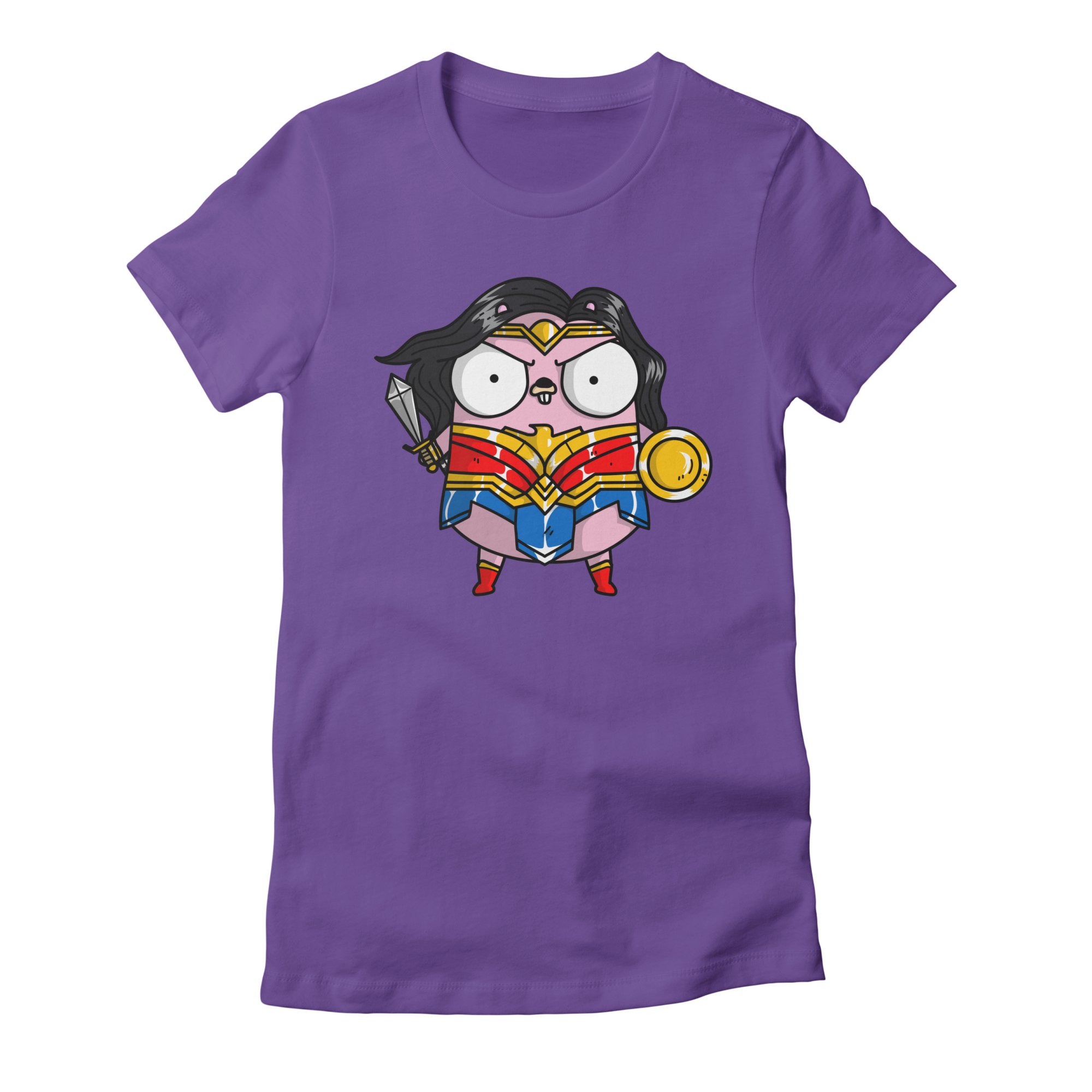 Purple Wonder Gopher Fitted T-Shirt